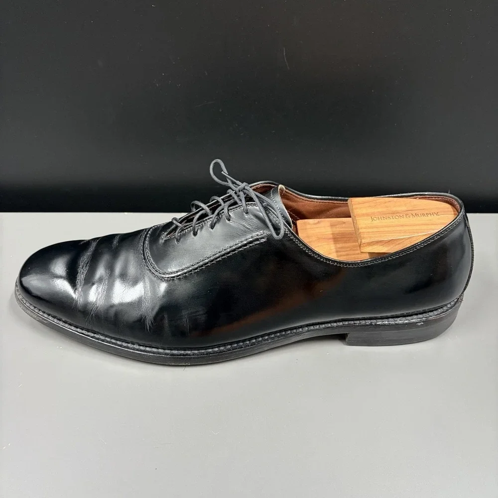 Allen Edmonds Belgium Wholecut Oxford Dress Shoes Mens 13 A Black‎ Calf Leather